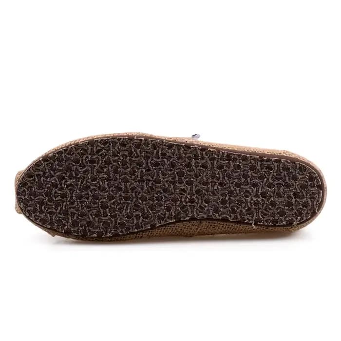 Chaussures basses décontractées en lin, style paresseux, en toile de lin, avec tressage en paille et corde de lin, respirantes pour femme