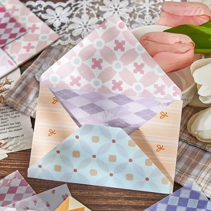 Papier de scrapbooking texturé champêtre délicat, papier washi à carreaux macaron pour fond de journal et collage, cadeaux parfaits