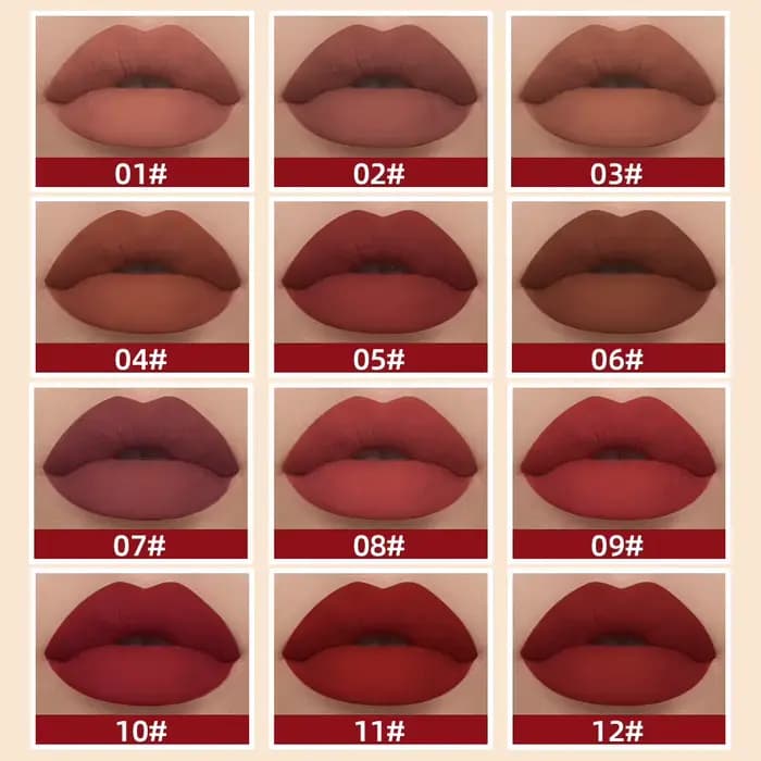 QIBEST mat liquide rouge à lèvres imperméable longue durée velours brillant