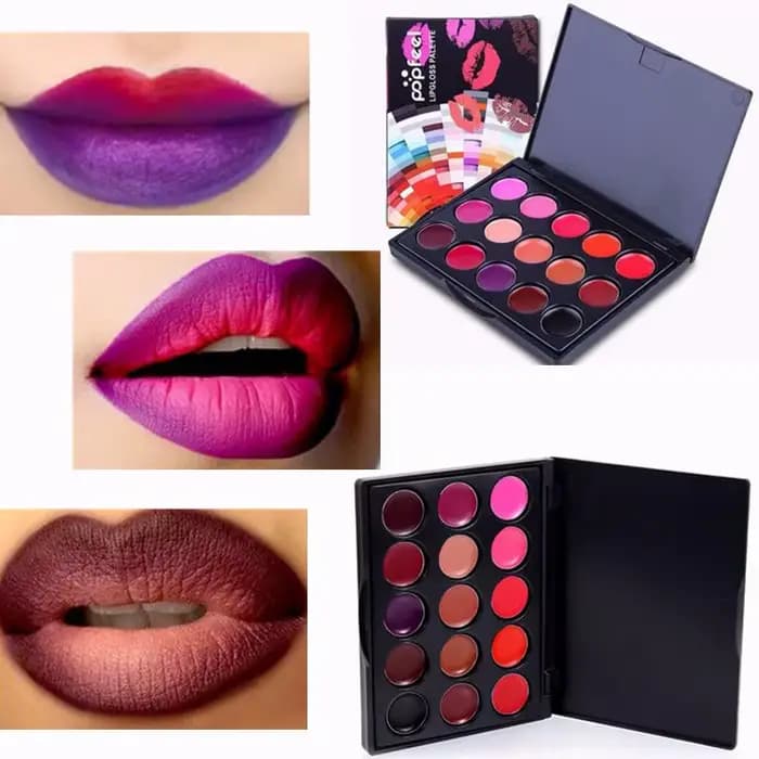 Palette de 15 rouges à lèvres hydratant et durable pour femme et fille