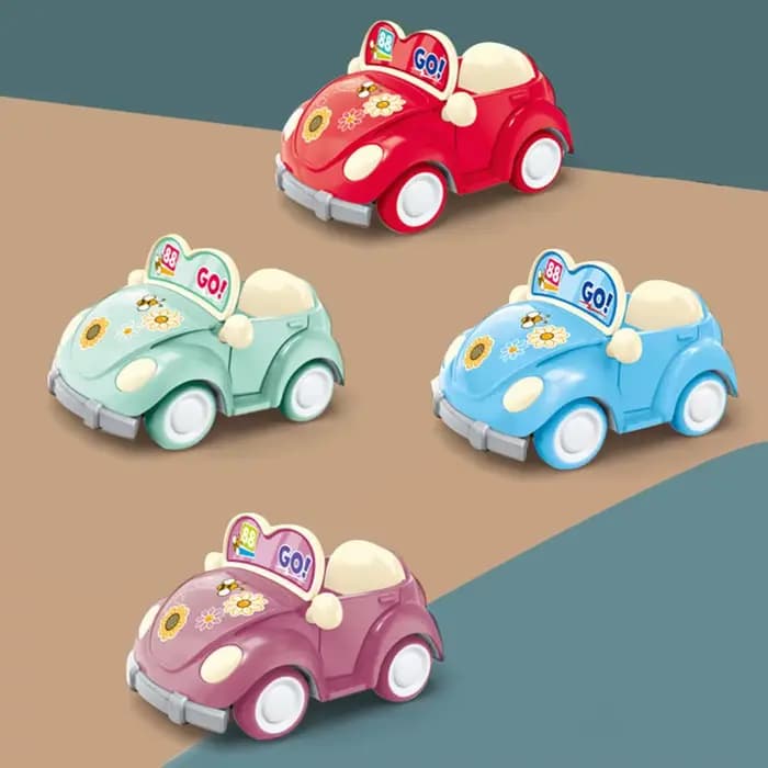 Mini forêt famille violet Q retirer voiture Convertible dessin animé meubles miniatures maison de poupée modèle ensemble jouet pour enfants cadeaux pour filles