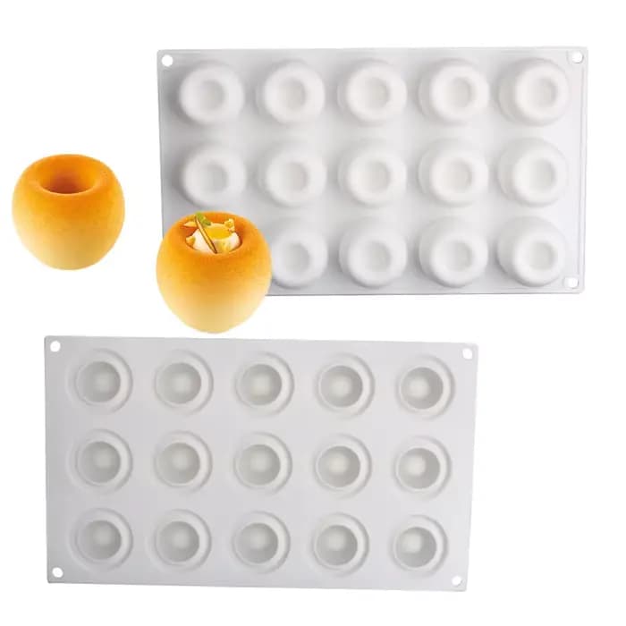 Moule à gâteau en Silicone de forme cylindrique, outils de décoration de desserts de qualité alimentaire, conception Concave supérieure, ustensiles de cuisine, moule à chocolat