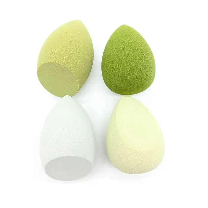 4 pièces maquillage éponge poudre bouffée sec et humide combiné beauté cosmétique oeuf fond de teint