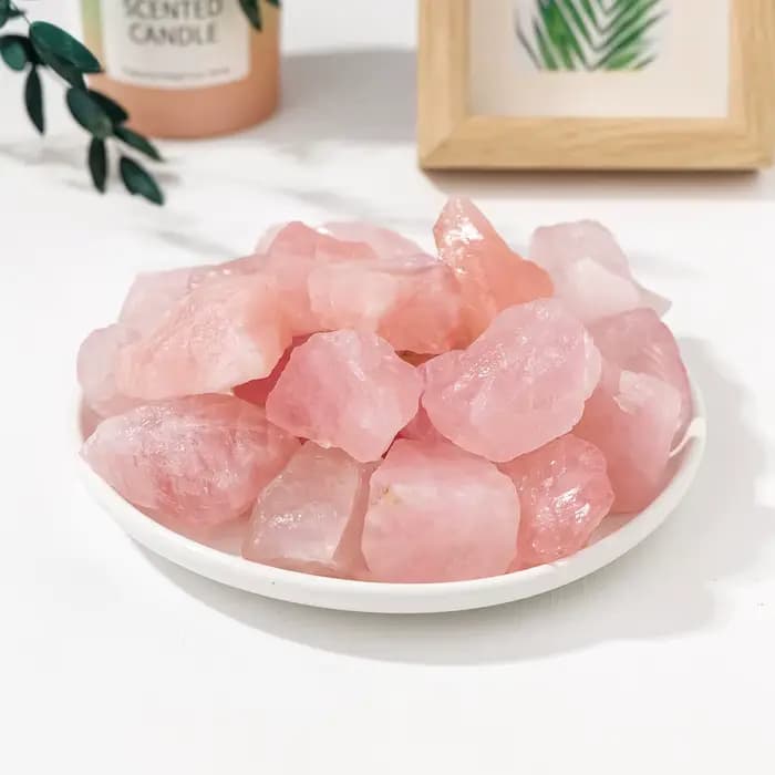 Quartz Rose naturel brut, 50 g/sac, pierre brute, Quartz Rose brut, non poli, décoration de jardin de maison, ornements