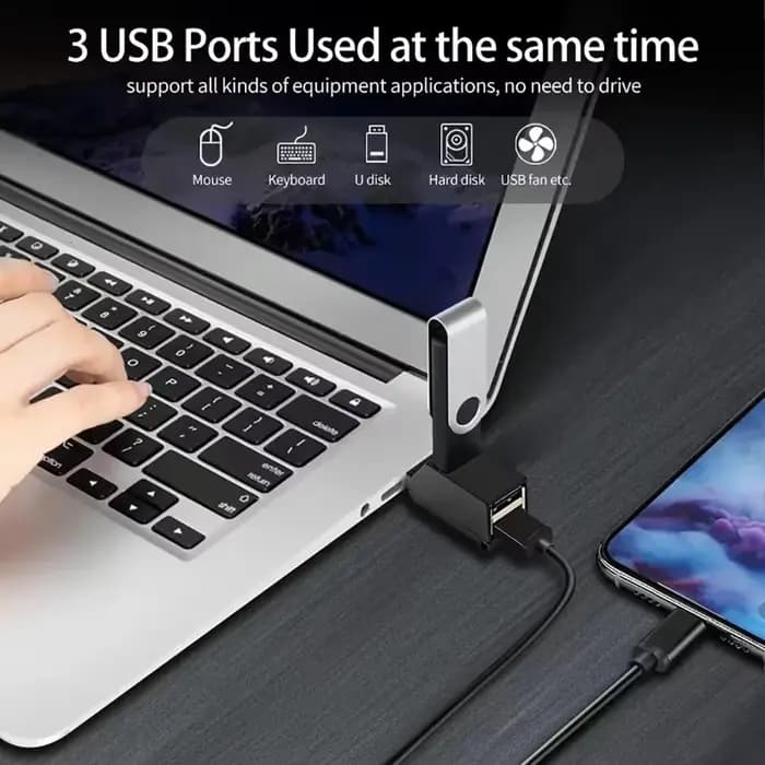 Hubs USB multi-ports USB 3.0 2.0, extension de voiture, séparateur pour ordinateur portable, bureau, lecture multifonction, adaptateur de chargement de disque USB