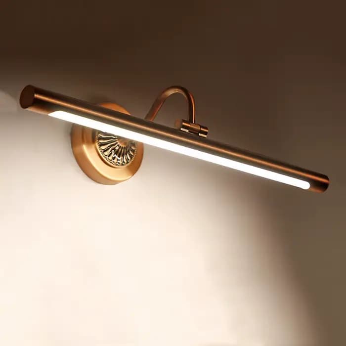 Lampe Led en Bronze rouge pour salle de bains, 8W, 455MM, Europe, or, miroir, chambre à coucher, Dressing, image américaine, éclairage mural