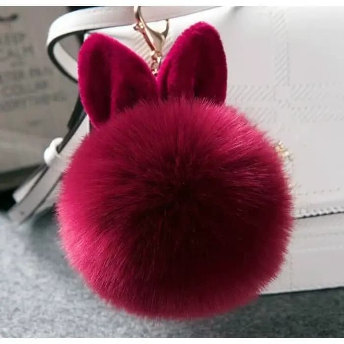 Porte-clés oreilles de lapin pelucheux, chaîne de lapin en fourrure pour femme, breloques de sac, porte-clés de voiture, pendentif, bijoux, nouvelle collection
