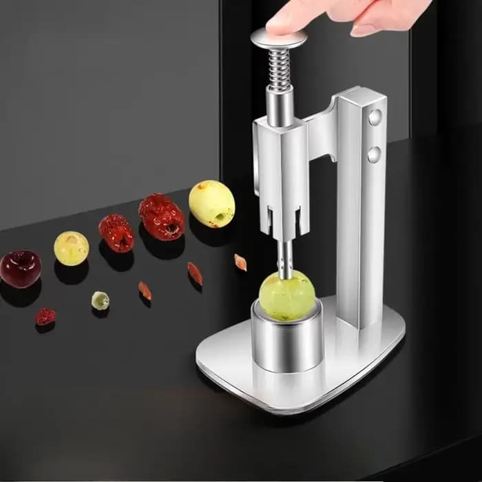 Nouveau acier inoxydable rouge Dates Corer manuel Jujube Pitter cerise Olive fruits noyau dissolvant graine outils de poussée outil de cuisine