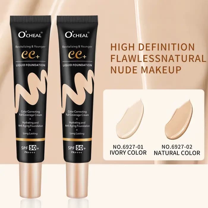 Ocheal 30g BB/CC crème solaire SPF 50/PA +++ fond de teint liquide pour le visage