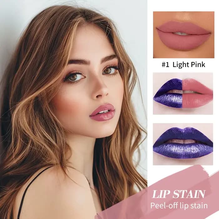 3 pièces/ensemble tache à lèvres décoller et révèle longue durée imperméable rose teinte