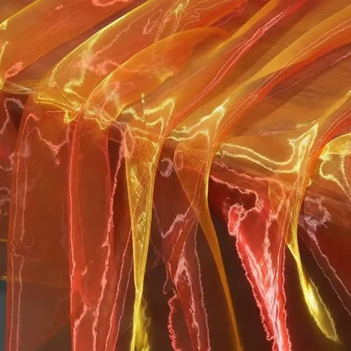 Tissu en organza léger à deux couleurs dégradées 100x150cm, tissu en maille fine, tissu en tulle coloré, tissu en gaze, bord décoratif
