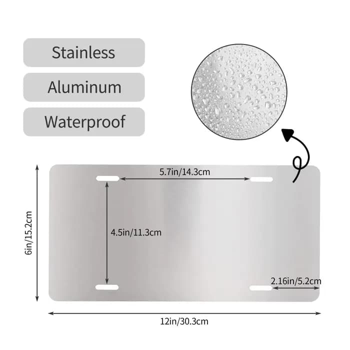 2D Flat, 2D Flat est un objet décoratif présentant un design 2D plat unique, spécialement conçu comme une couverture et un cadre de plaque d'immatriculation