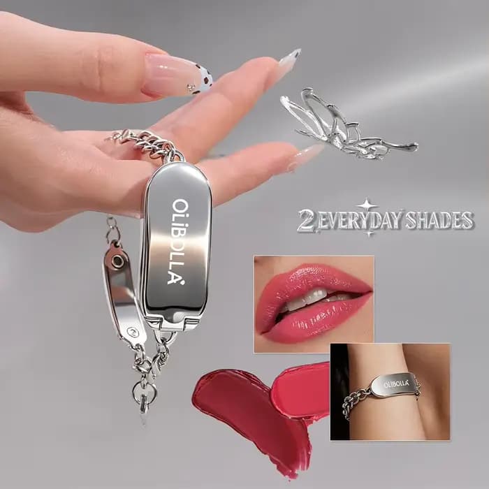 Bracelet gloss à lèvres 2-en-1 avec miroir