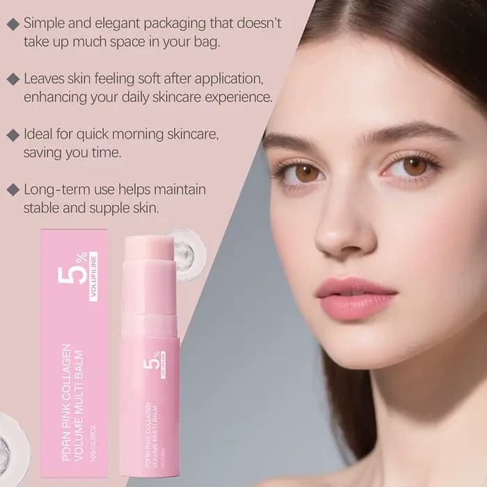 Stick multi-baume au collagène rose avec 5% de Volufiline