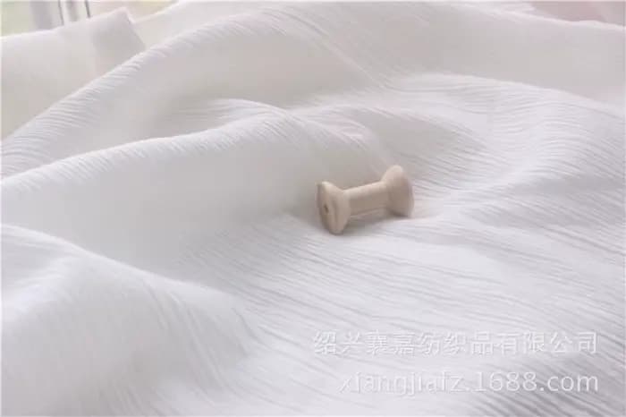 Tissu fin en coton pur, Imitation lin, Texture froissée, chemise pour femmes, robe, pyjama, tissu à coudre artistique rétro en crêpe, 120x50cm