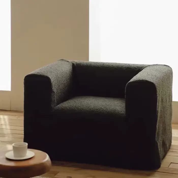 Fauteuils de salon ergonomiques design, vintage et de luxe, pour la lecture et la détente, avec structure en lin, mobilier pour la maison