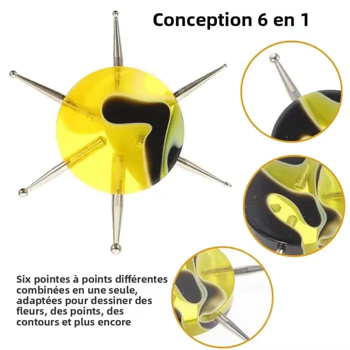 Outils de pointage circulaire pour Nail Art