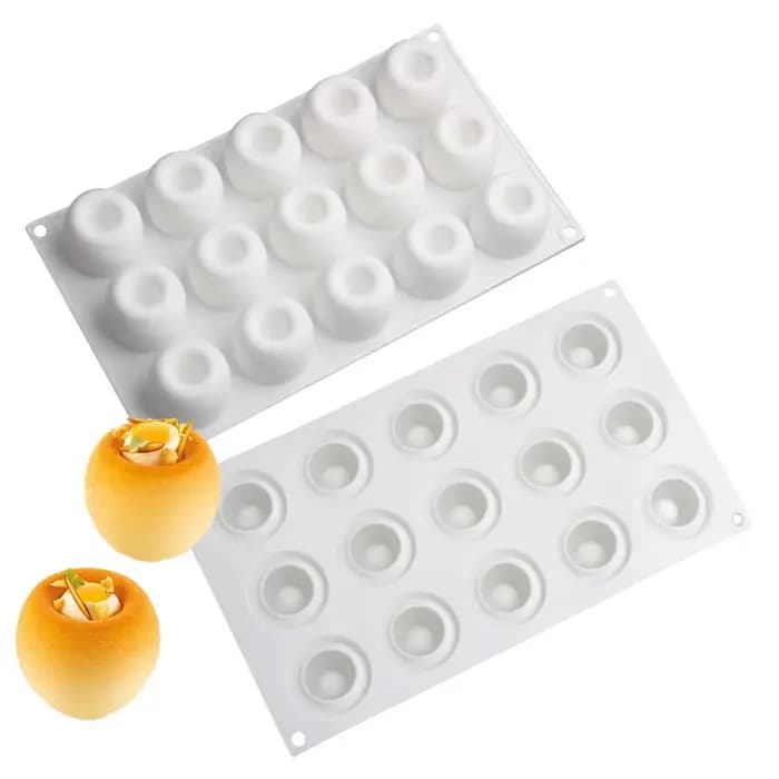 Moule à gâteau en Silicone de forme cylindrique, outils de décoration de desserts de qualité alimentaire, conception Concave supérieure, ustensiles de cuisine, moule à chocolat