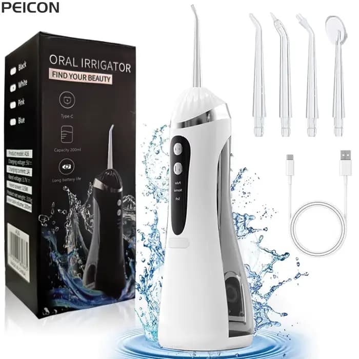 Irrigateur buccal, Jet d'eau dentaire Portable, Jet d'eau dentaire Rechargeable pour le nettoyage des dents