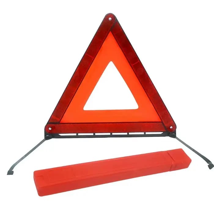 Triangle d'iode pour installation d'urgence de voiture, coulée rouge, danger pour la sécurité routière, trépied de voiture portable, réflecteur de panneau d'arrêt pliable