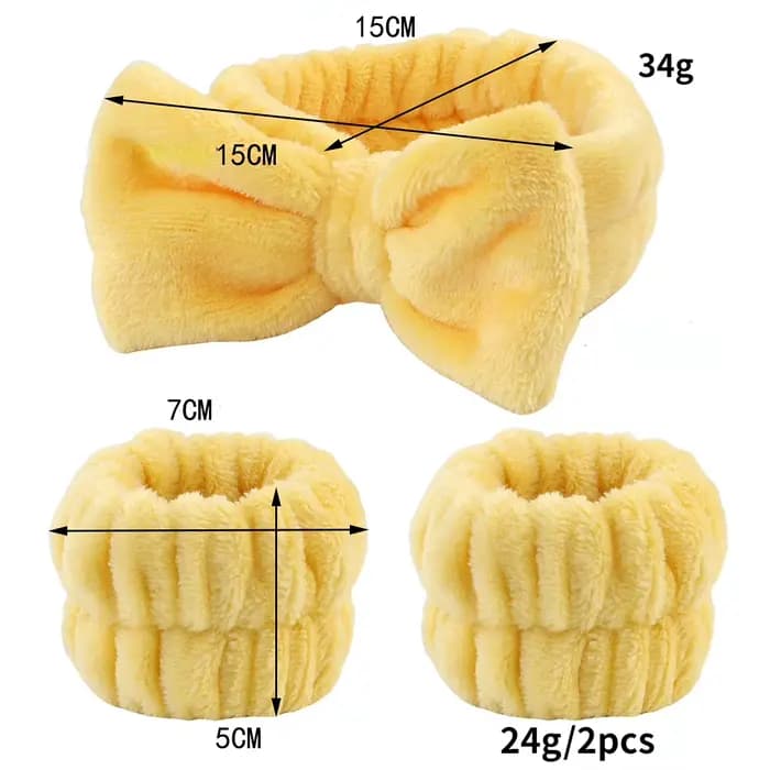 Laver le visage bandeaux pour les femmes corail polaire bandes de cheveux manchette bandes imperméables bracelets absorbants