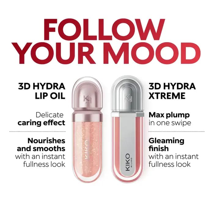 Gloss à lèvres liquide 3D Kiko de luxe