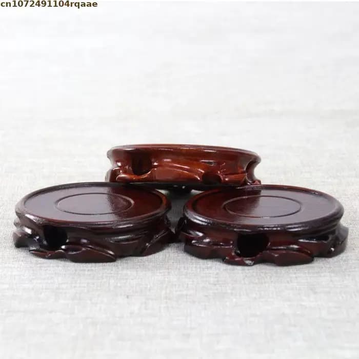 Support de présentation rond en bois, base simple pour vase, théière, statue de Bouddha, pierre, bonsaï, pot de fleurs, support décoratif de bureau
