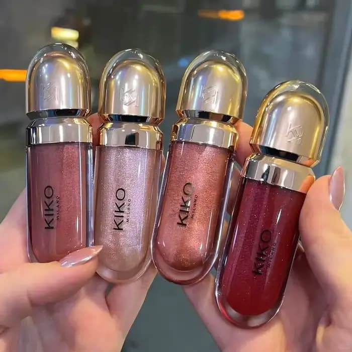 KIKO 3D Liquid Lip Glaze Transparent Lip Gloss Mirror Lipstick Nourishing Glossy Full Lips Not Fading Milk Tea Bean Paste Makeup
