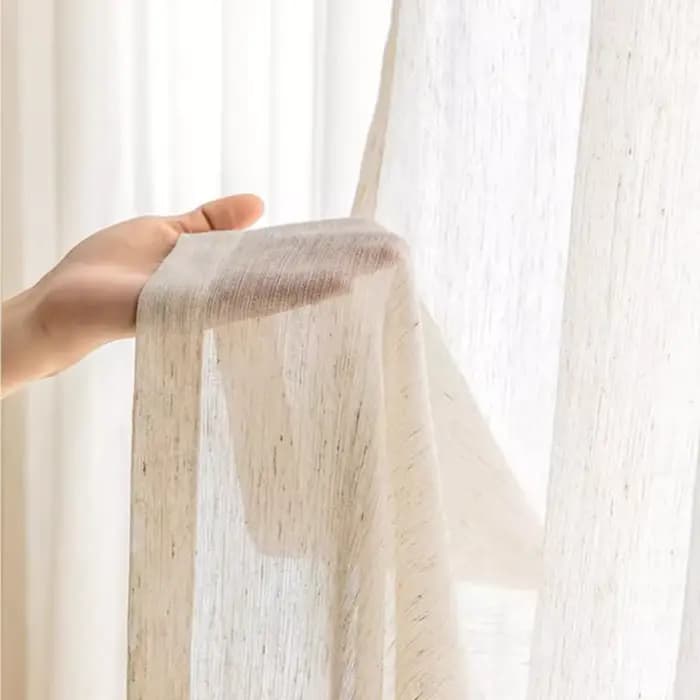 Voilages en coton et lin effet rideau, plis en S, pour salon, salle à manger, chambre, décoration de fenêtre élégante, bonne qualité, pour porte