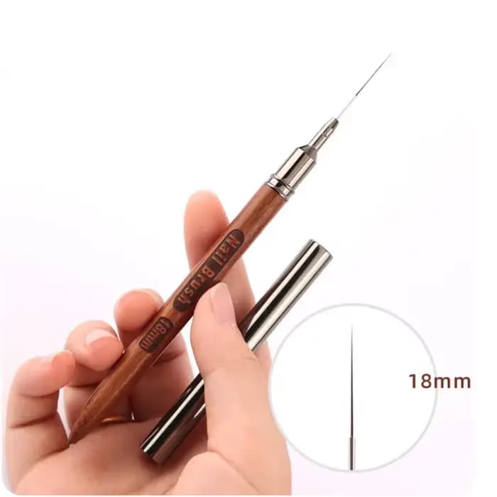 5 pièces/ensemble manche rond en bois Art Liner bricolage peinture pinceau dessin lignes rayure fleur peinture stylo ongles Liner brosse ensemble avec 5 taille