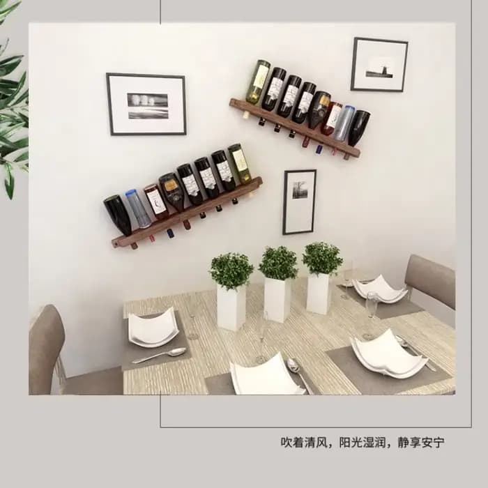 Casier à vin domestique mural, Simple et créatif, bouteille de vin rouge, Bar, organisateur de stockage de bière pour décor de cuisine et de salon