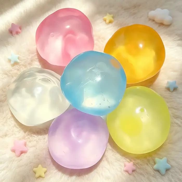 Jouet anti-stress en gelée transparente Vaseline Squishy Ball, doux, non toxique, sensoriel, pour soulager l'anxiété et le TDAH, jouet de bureau pour adultes