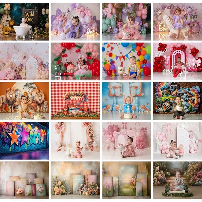 Papillon jardin gâteau Samsh décors enfants bébé photographie enfant Photocall printemps ballons floraux nœuds papillon Style arrière-plans