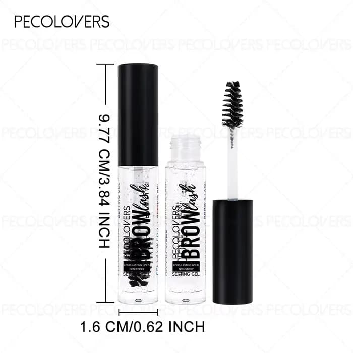1 gel à sourcils avec brosse - Formule douce, léger et non collant, fixation forte, résistant à l'eau, adapté à tous les types de peau