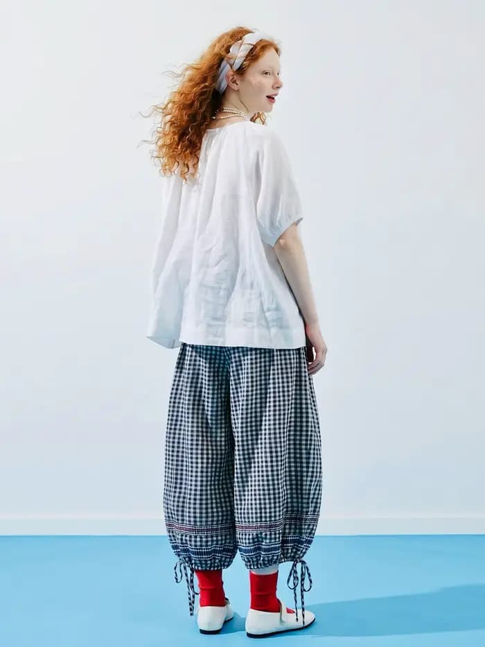 Chemise en lin blanc pour femme, imakokoni, originale d'été, décontractée, artistique, de niche, haut ample à fleurs en 3D 265476