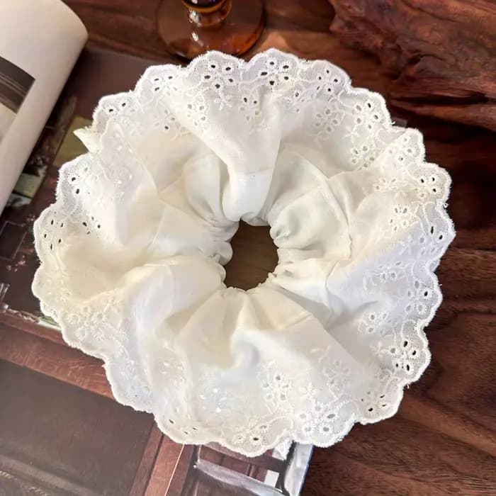 Grand accessoire pour cheveux avec nœud en dentelle rouge et blanc pour petite amie – Parfait pour les cadeaux et les styles élégants.