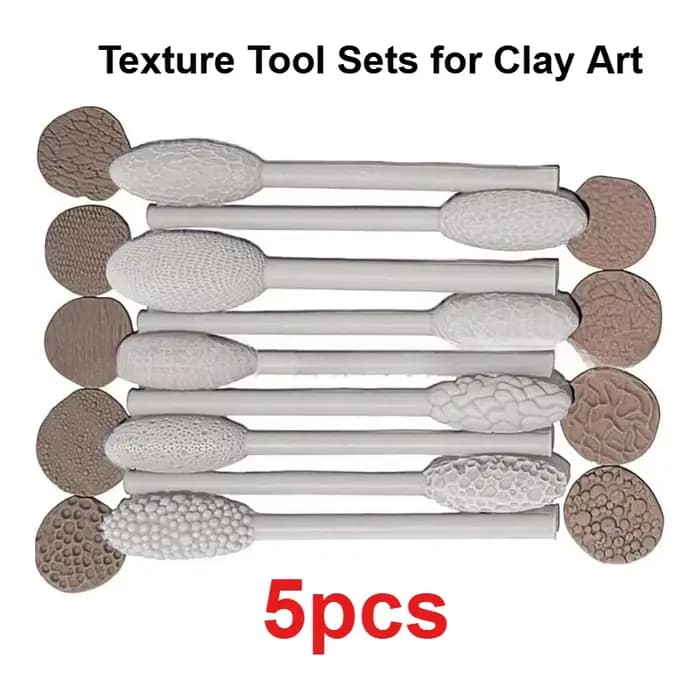Kits d'outils de texture pour impression 3D pour l'art de l'argile, kit de rouleaux à motifs pour modelage d'argile, rouleaux à texture pour gaufrage de motifs, rouleaux manuels pour bricolage et arti