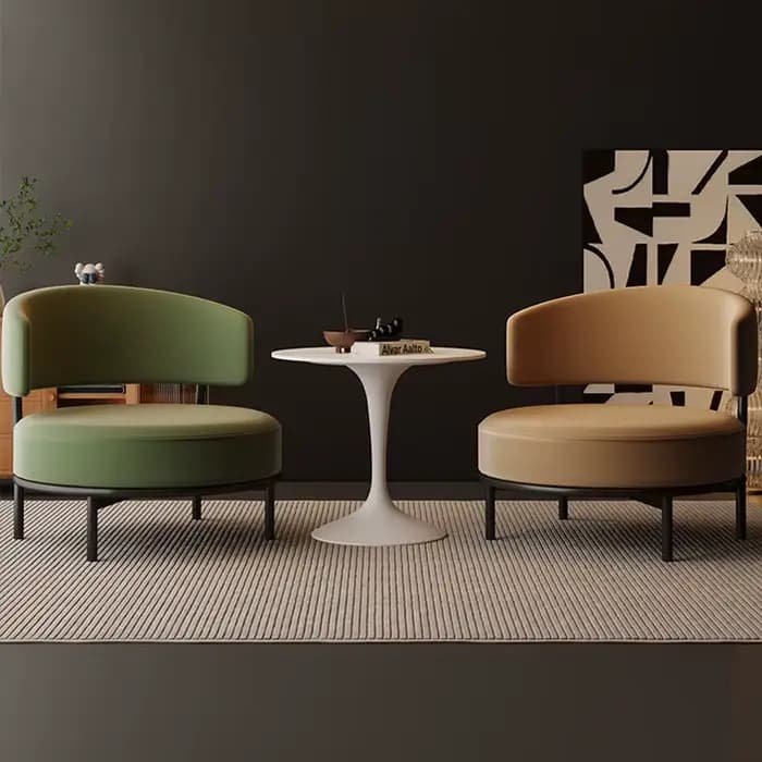 Fauteuils de salon vert Cuddle, chaises de bureau jaunes confortables, canapé de bureau paresseux, fauteuils de salon modernes, meubles colorés
