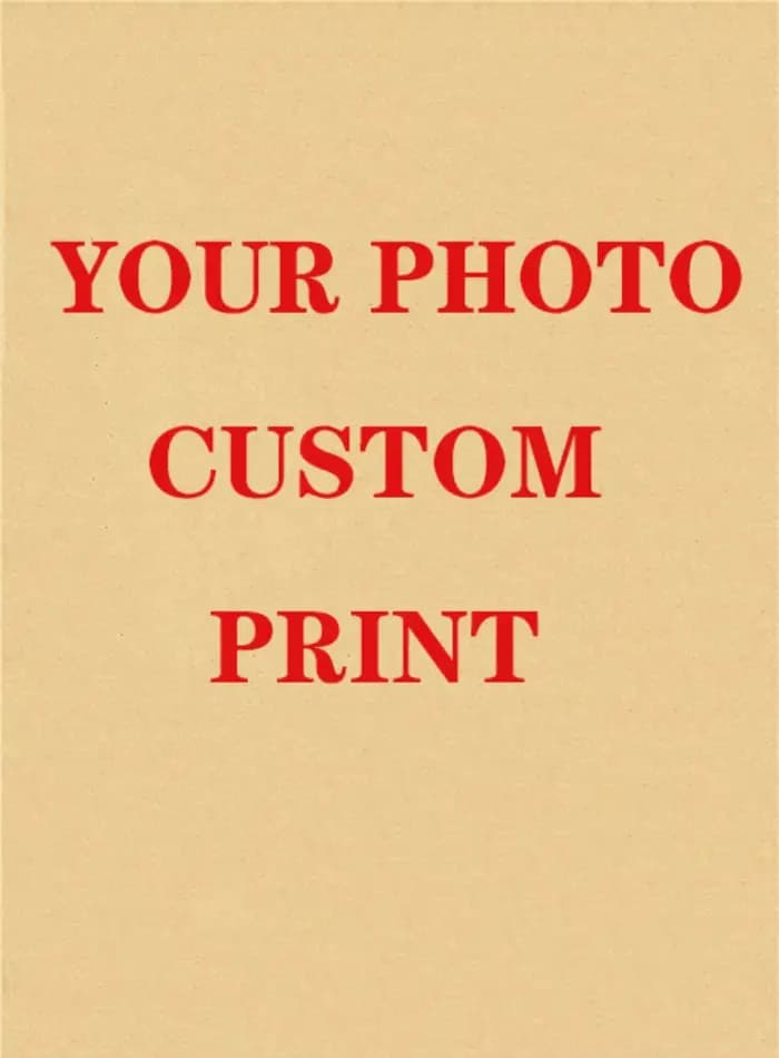 Affiche personnalisée personnalisée avec votre image, imprimés en papier Kraft, Vintage, pour maison, chambre, Bar, café, décoration murale artistique, peinture rétro