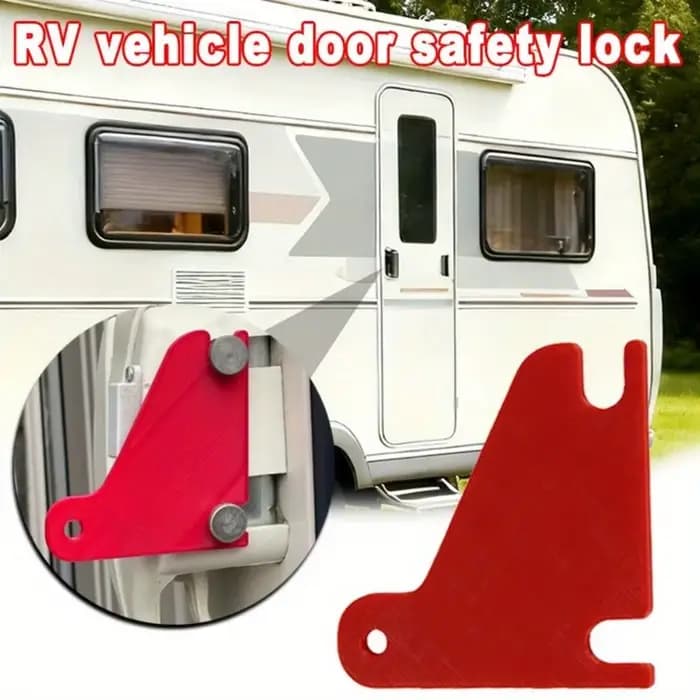 Serrure de porte de véhicule de loisirs de couleur rouge, identification facile, solution pratique, serrure de porte de caravane, conception sécurisée, serrure d'entrée