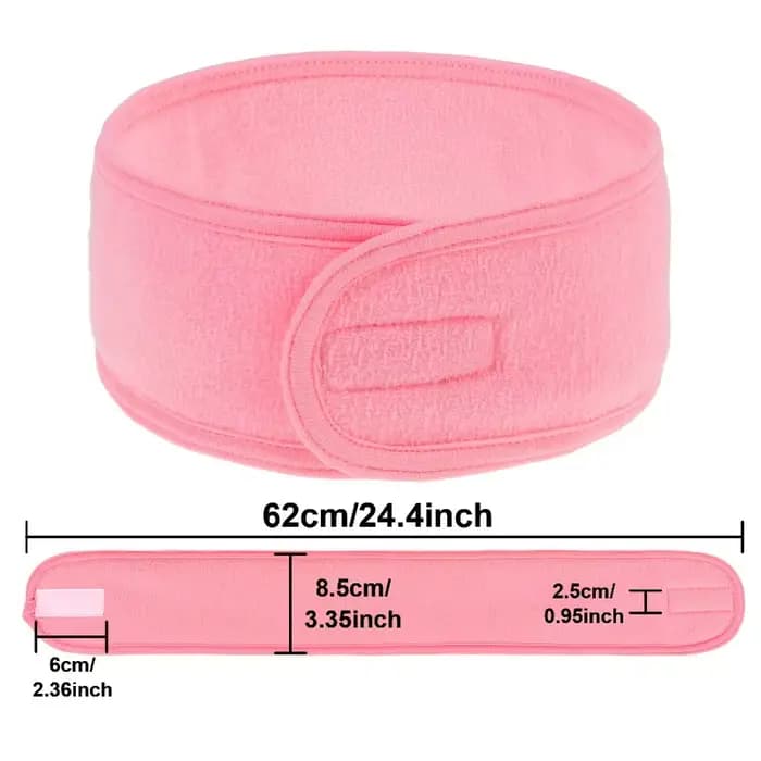Bandeau spa pour femme |   Bande élastique pour cheveux en flanelle |   Parfait pour les soins de la peau, la douche, le yoga et le sport