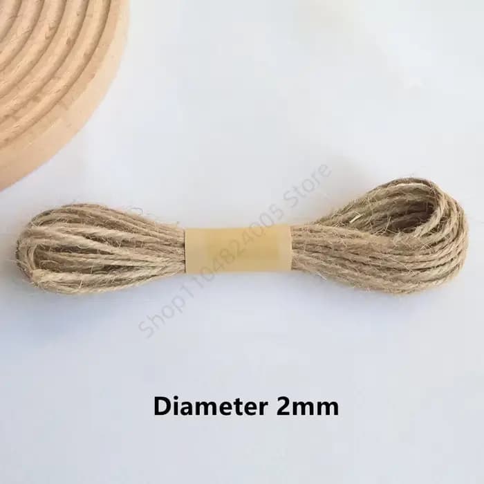 Rouleau de ficelle en jute naturelle vintage de 50-200 m pour couture, artisanat, cordon en jute, fil pour mariage, bricolage, ruban pour fête, nœuds décoratifs
