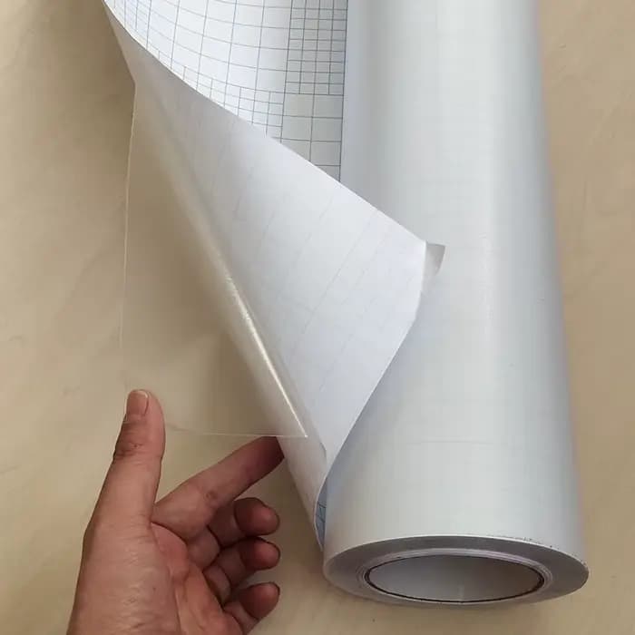 Rouleau de film de stratification à froid transparent givré à revêtement blanc A3 de 12,5 pouces x 20 m