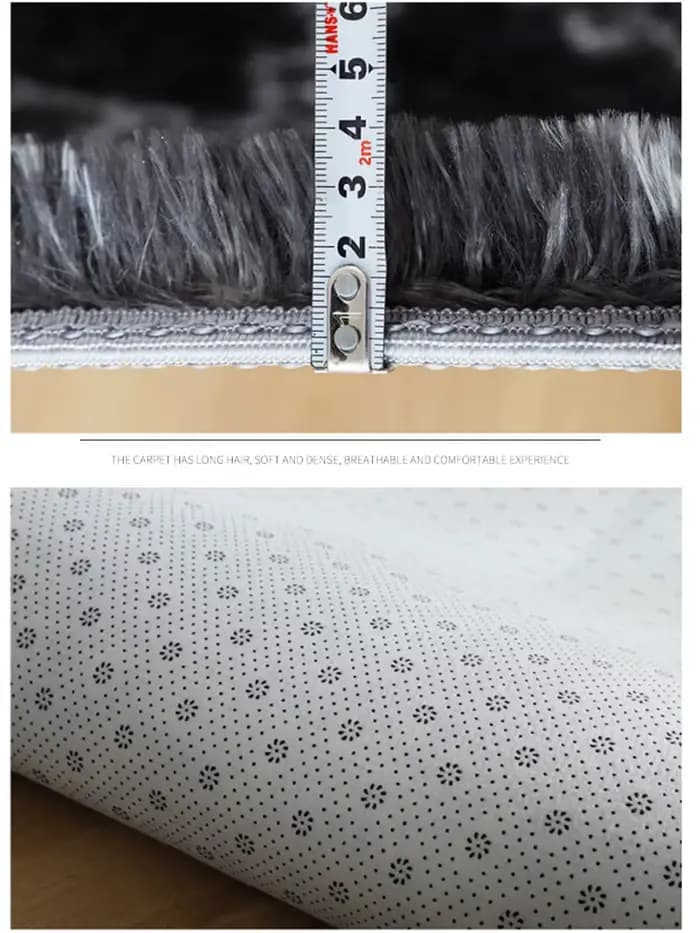 Tapis en peluche pour salon, tapis gris moelleux pour chambre à coucher, tapis antidérapant pour couloir, tapis de chevet, tapis décoratifs pour chambre