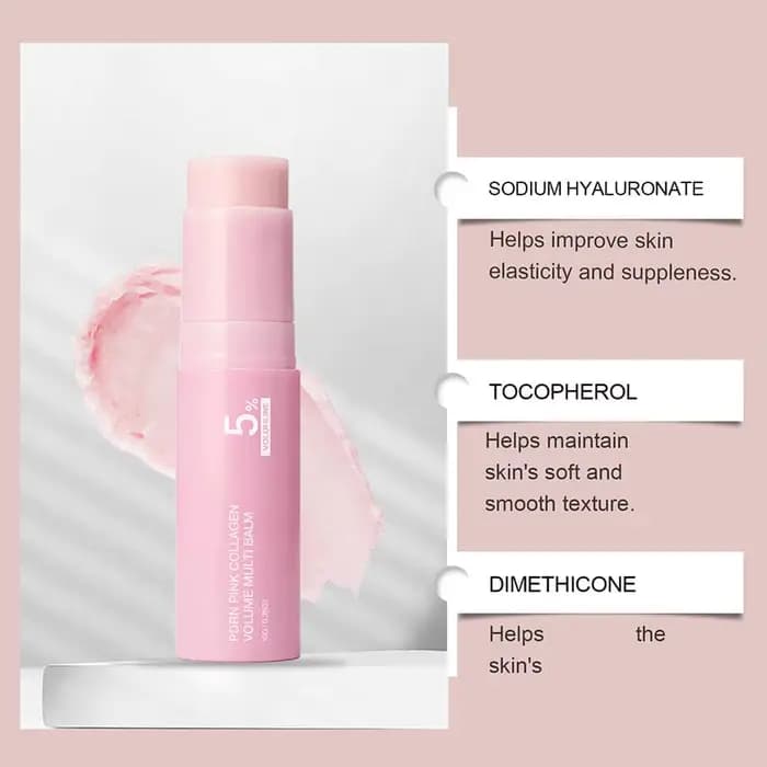 Stick multi-baume au collagène rose avec 5% de Volufiline