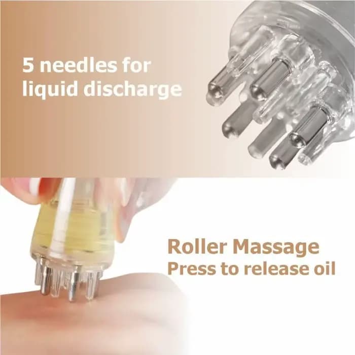 Flacon applicateur d'huile capillaire – Peigne de massage du cuir chevelu pour huiles essentielles et sérums, favorise la croissance des cheveux, outil relaxant pour le soin de la tête, 6 ml