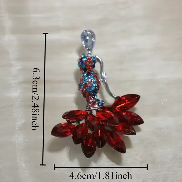 Baroque luxe belle robe de danse rouge Design hommes femmes broche broche, accessoires de bijoux, mariage vacances fête couple cadeau Surprise
