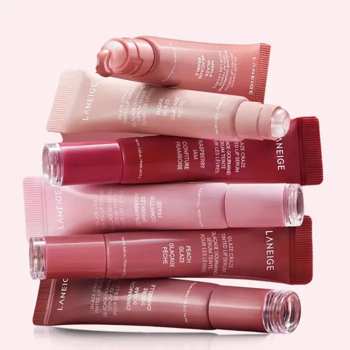 Laneige beurre de fruits bonbons sucrés Essence beignet léger hydratation brillant à lèvres huile rouge à lèvres hydratant baume à lèvres Transparent
