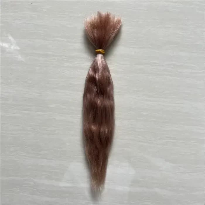 Nouveau rouge violet rose marron couleurs Reborn poupée Pure Mohair raciné à la main de qualité supérieure Mohair perruques pour BJD SD 1/12 poupées accessoire de cheveux