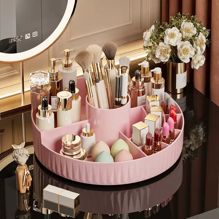 Boîte de rangement cosmétique rotative